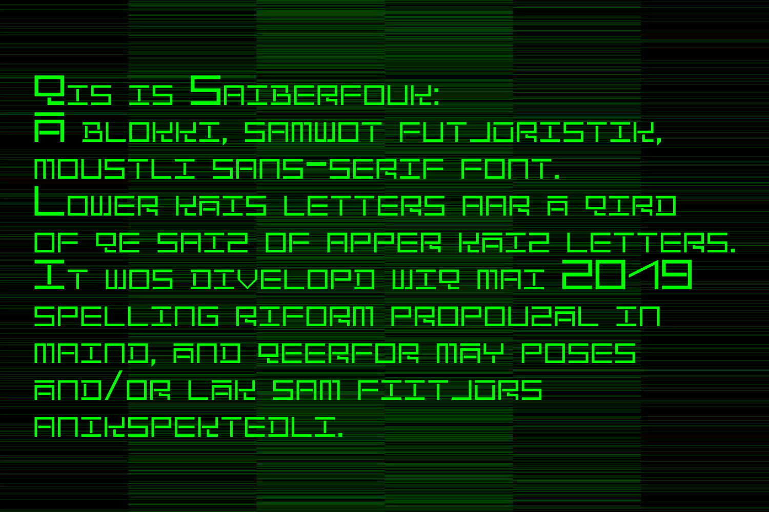 Saiberfouk font image