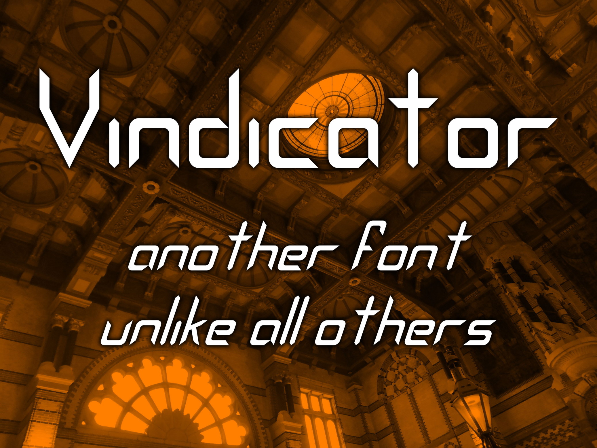 Vindicator font image